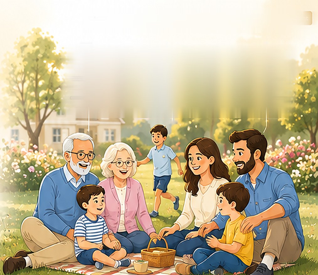 A parent and child spending time together in a garden at home