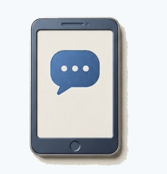 Illustration of someone getting in touch with LegalPath UK to start a conversation