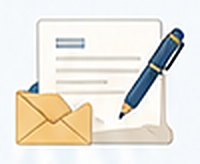 Illustration of a reply being drafted and sent